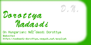 dorottya nadasdi business card